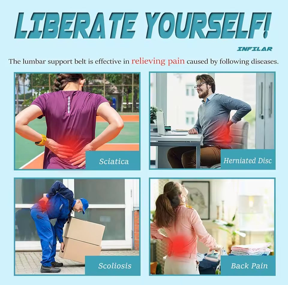 Zolarie™ | Ceinture Lombaire de Soutien Réglable – Confort et Soulagement du Dos